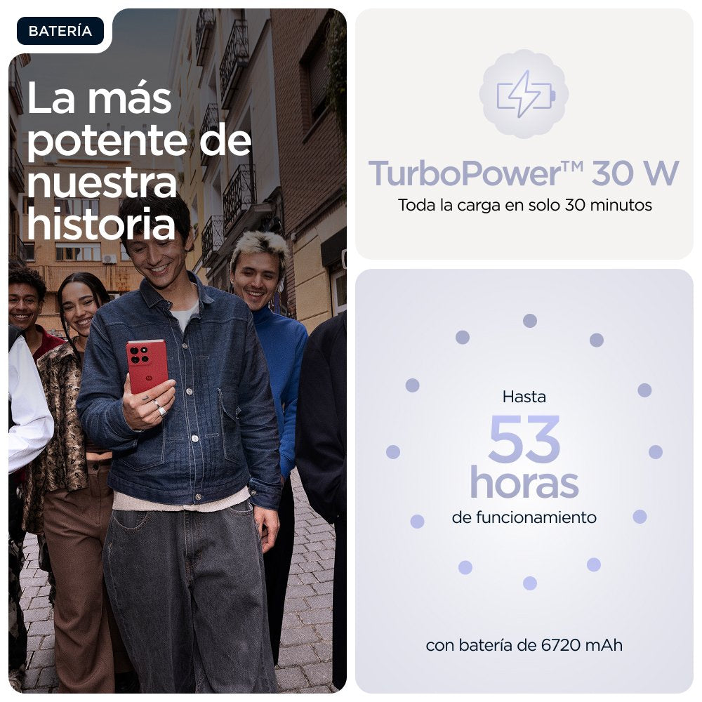 EAN 840493600109 - Motorola moto g86 power 5G 16,9 cm (6.67") SIM doble Android 15 USB Tipo C 12 GB 256 GB 6720 mAh Lila imagen 12