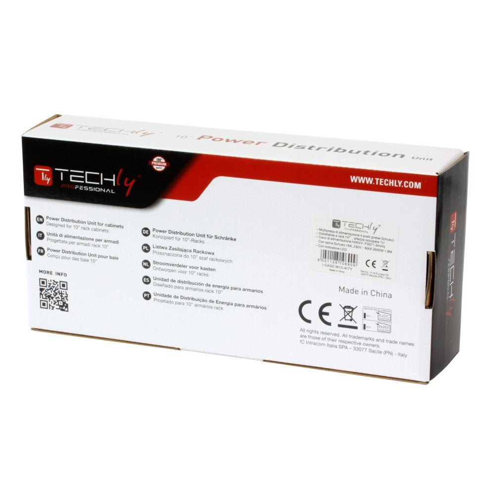 Techly 106909 Regleta 4 Tomas Para Rack 10"