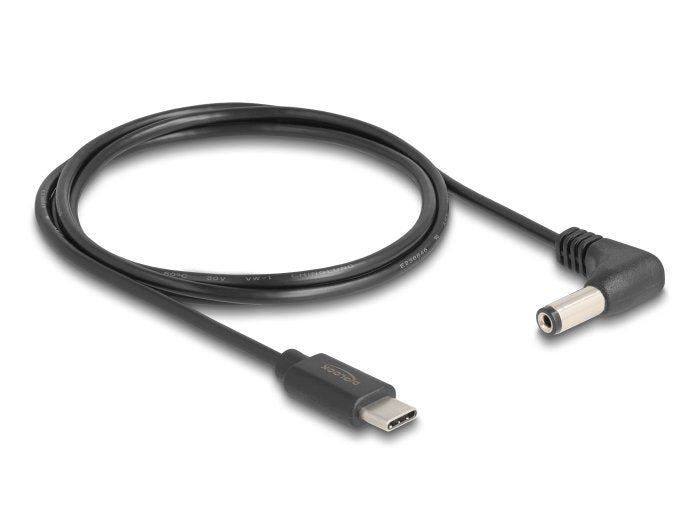 Delock 85398 Cable De Alimentación Usb Type-C A Cc 5,5 X 2,1 Mm Macho En Ángulo 1,5 M