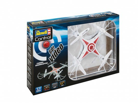 Quadrocopter Go! Video, Drohne Weiss/Rot