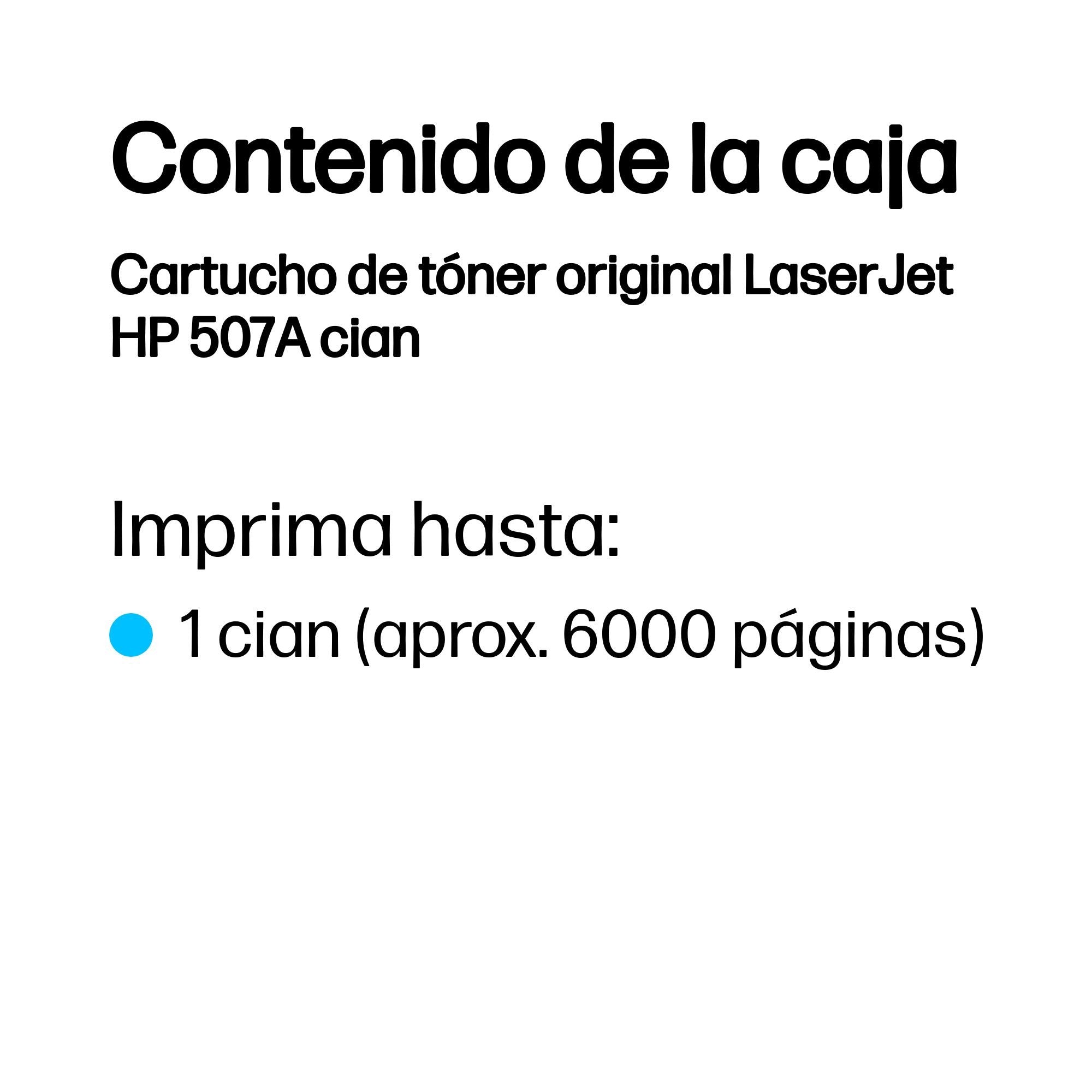 EAN 0884962554579 - HP 507A Cyan Original LaserJet Toner Cartridge cartucho de tóner 1 pieza(s) imagen 3