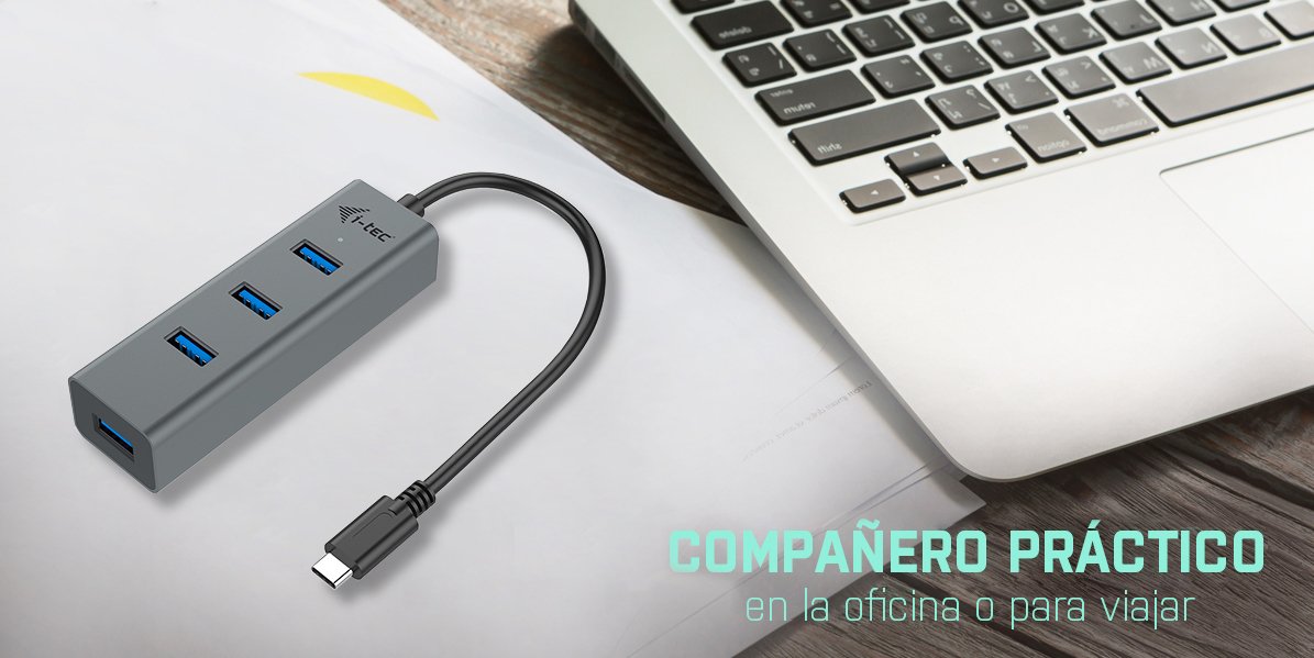 EAN 8595611702266 - i-tec Metal C31HUBMETAL403 hub de interfaz USB 3.2 Gen 1 (3.1 Gen 1) Type-C 5000 Mbit/s Gris imagen 5