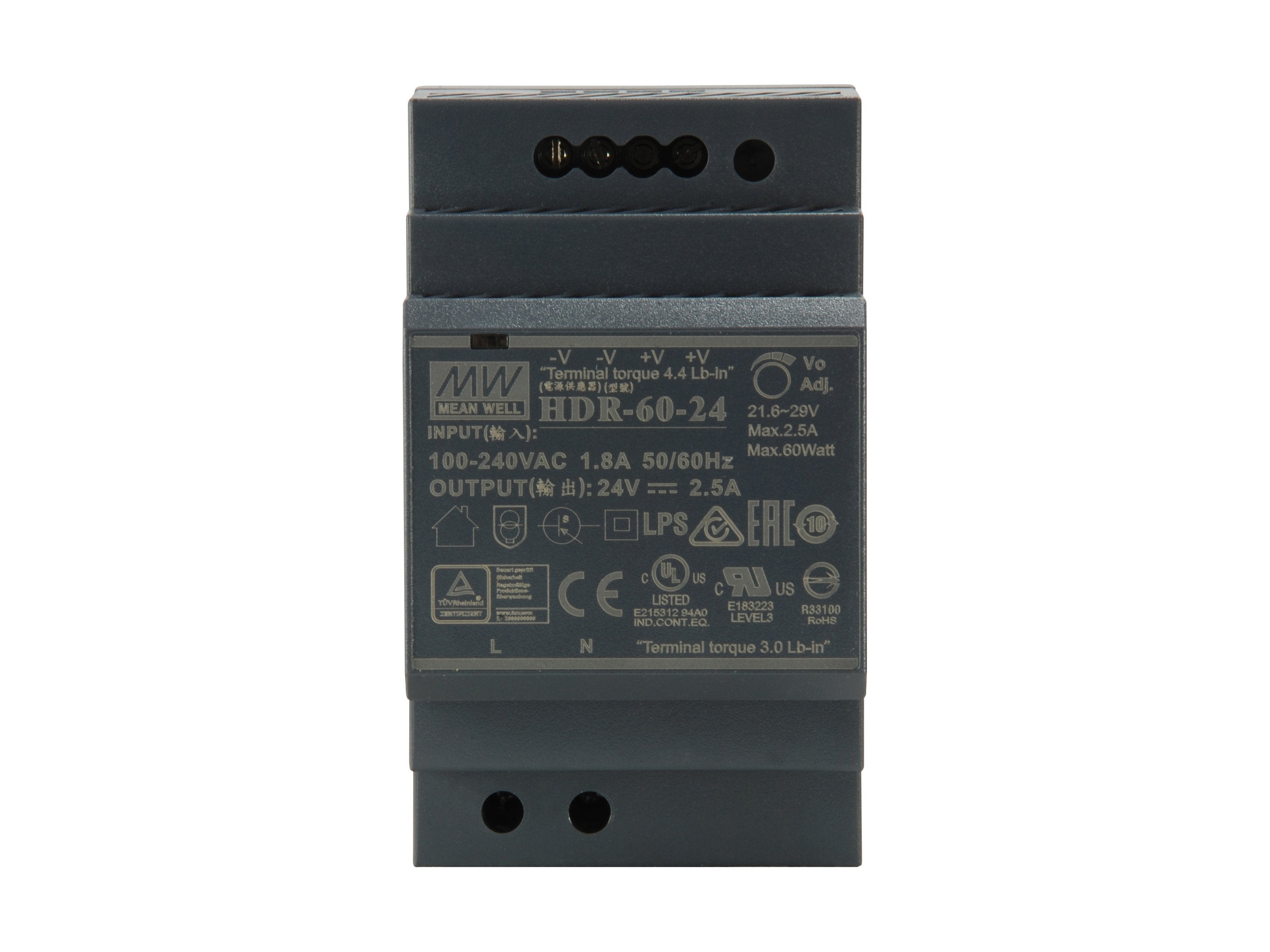 Levelone Indumrie Netzteil 24vdc 60w+Din-Schiene Negro