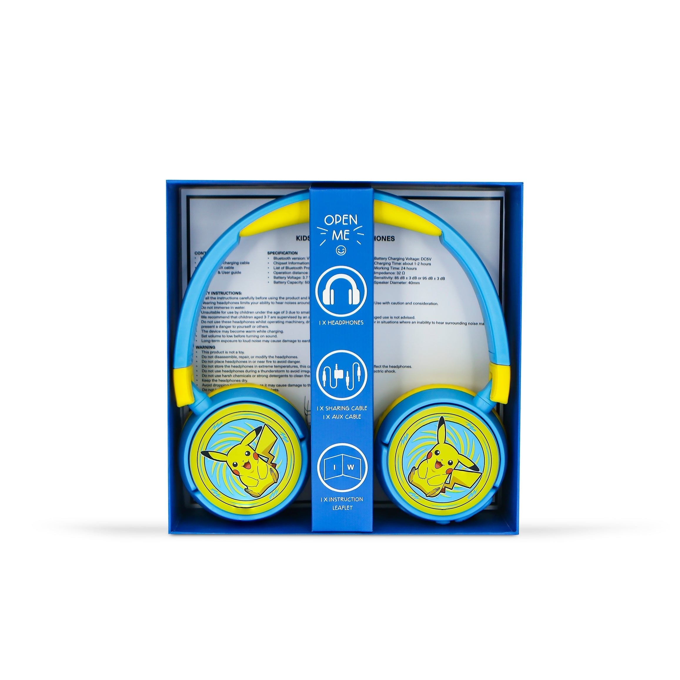 Auriculares Inalambricos Infantiles Pikachu Pokemon