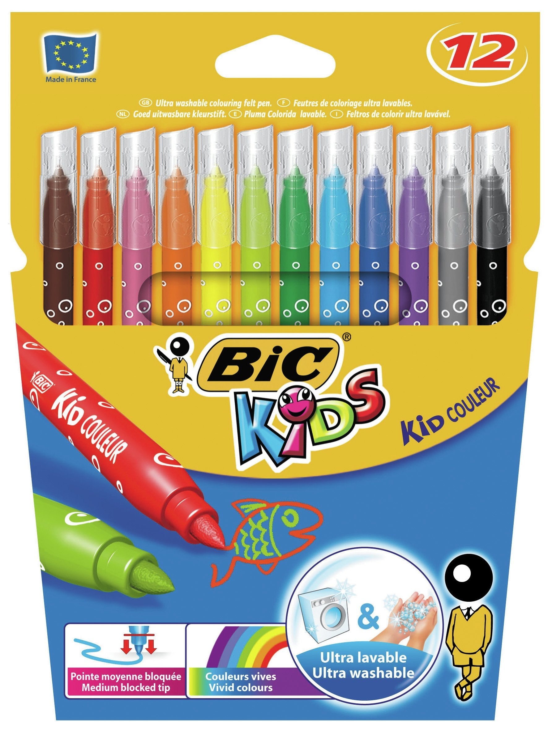 Rotuladores Colorear Kid Couleur Blister 12 Uds