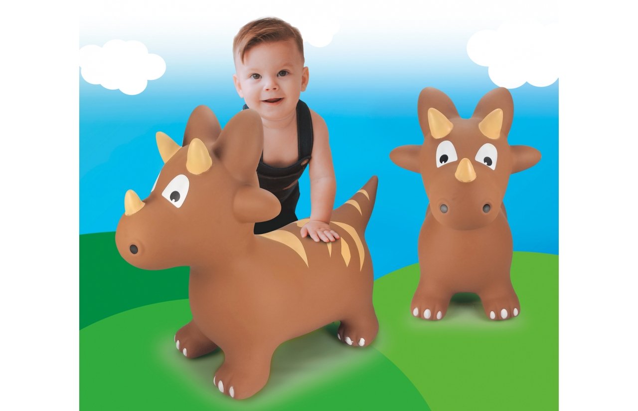 Dinosaurio Saltarín Con Bomba Marrón Jamara