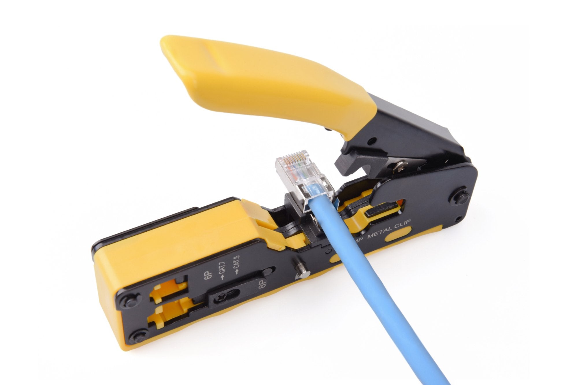 EAN 4016032482314 - Digitus DN-94025 crimpadora Herramienta para prensar Negro, Amarillo imagen 2