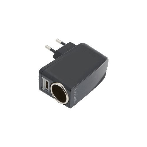 Ladowarka Sieciowa Usb + Zlacze Zapalniczki Samochodowej