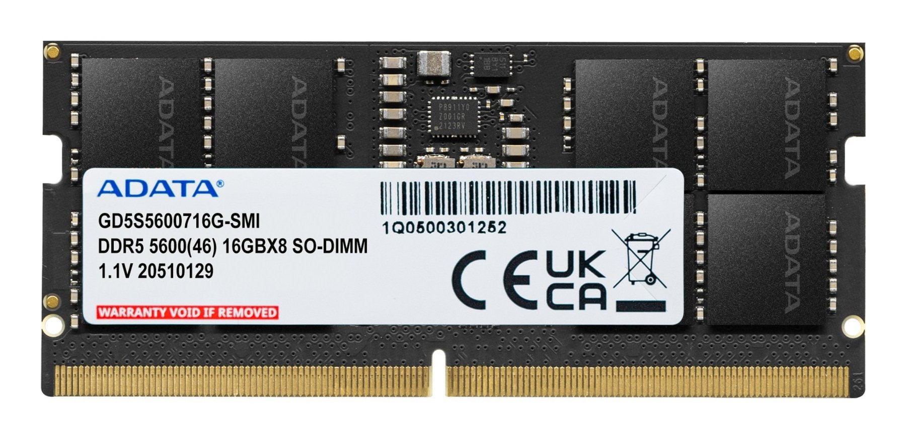 EAN 4711085946041 - ADATA Gold módulo de memoria 16 GB 1 x 16 GB DDR5 5600 MT/s 262-pin SO-DIMM imagen 1