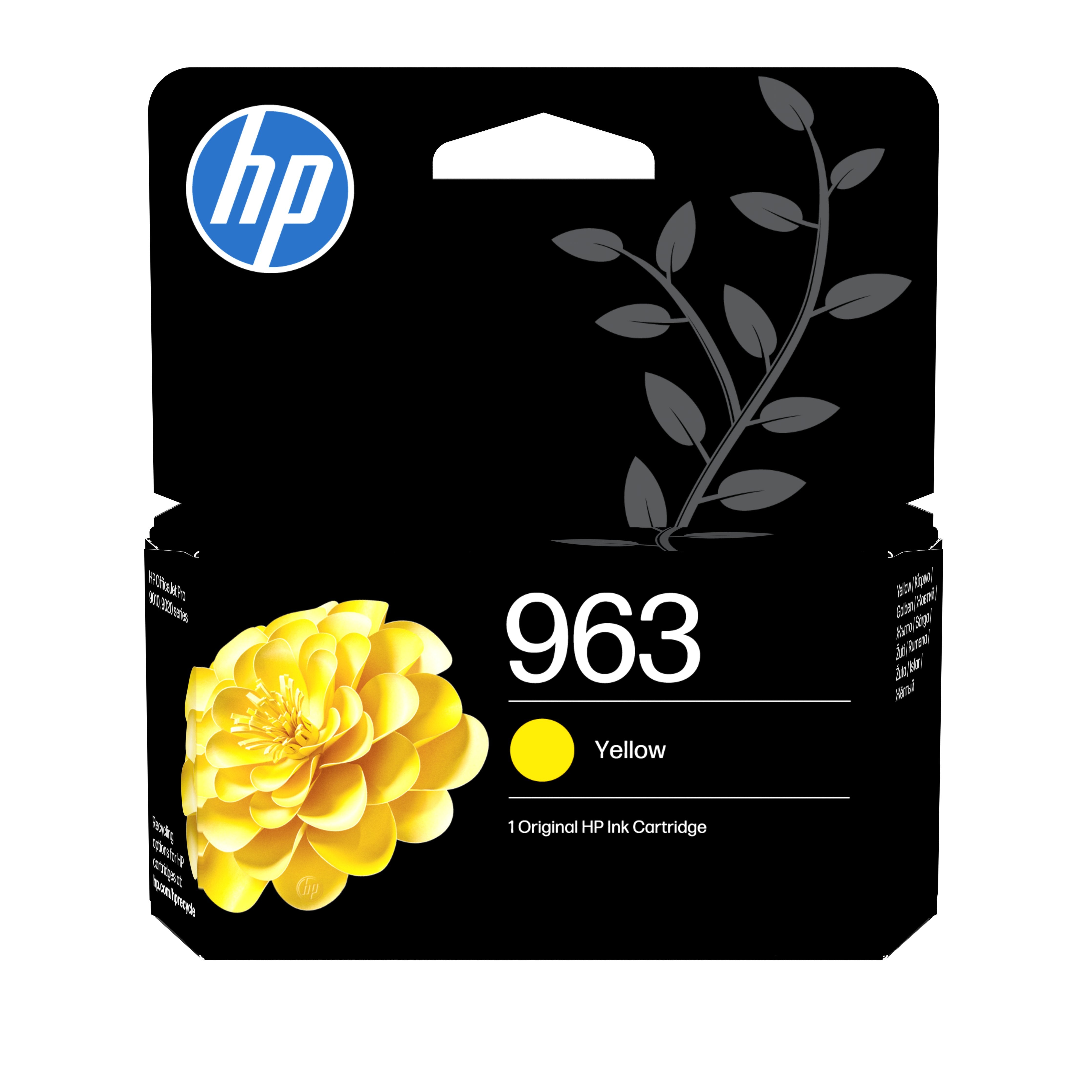 EAN 0199764686220 - HP 963 Yellow Original Ink Cartridge cartucho de tinta 1 pieza(s) Rendimiento estándar imagen 1
