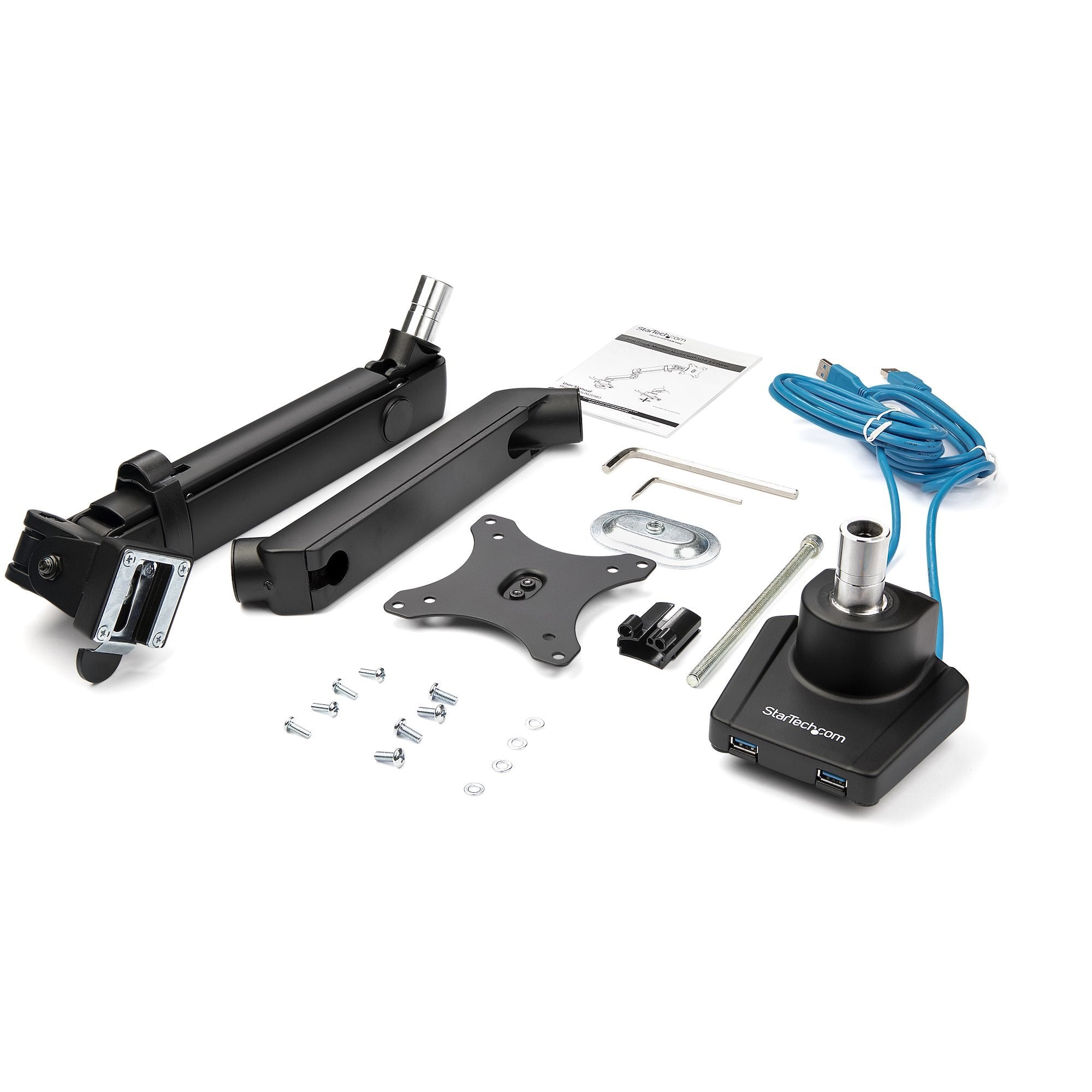 EAN 0065030888356 - StarTech.com ARMSLIM2USB3 soporte para monitor 86,4 cm (34") Escritorio Negro imagen 8