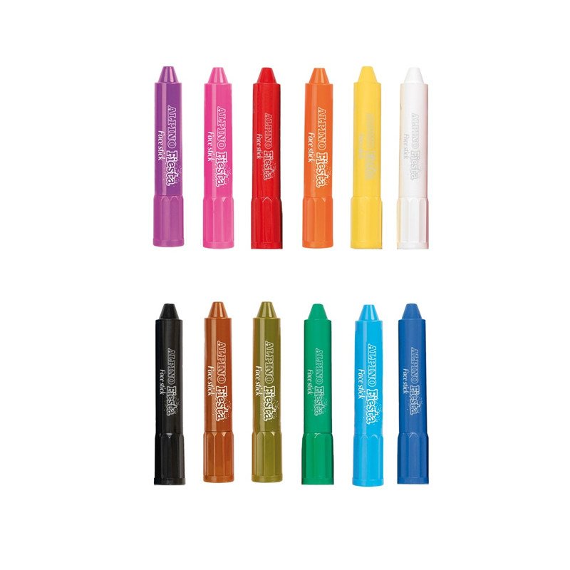 Alpino Maquillaje En Barra Fiesta Face Stick Caja De 6 Negro