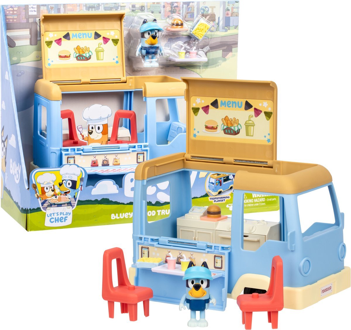 Moose Toys Bluey - Lets Play Chef Food Truck Juego, Vehículo De Juguete 18919