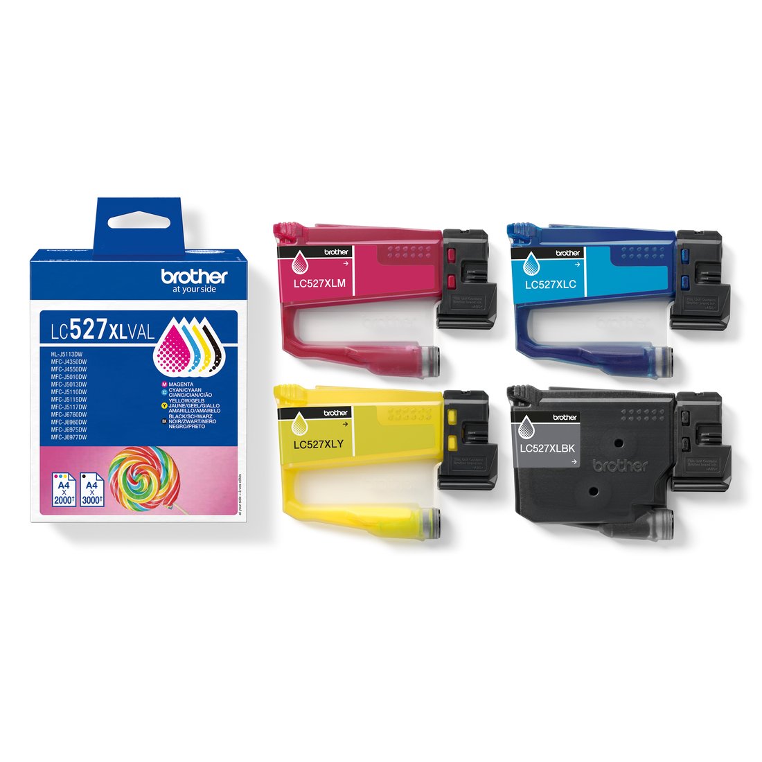 EAN 4977766842211 - Brother LC527XLVAL cartucho de tinta 4 pieza(s) Original Alto rendimiento (XL) Negro, Cian, Magenta, Amar imagen 5