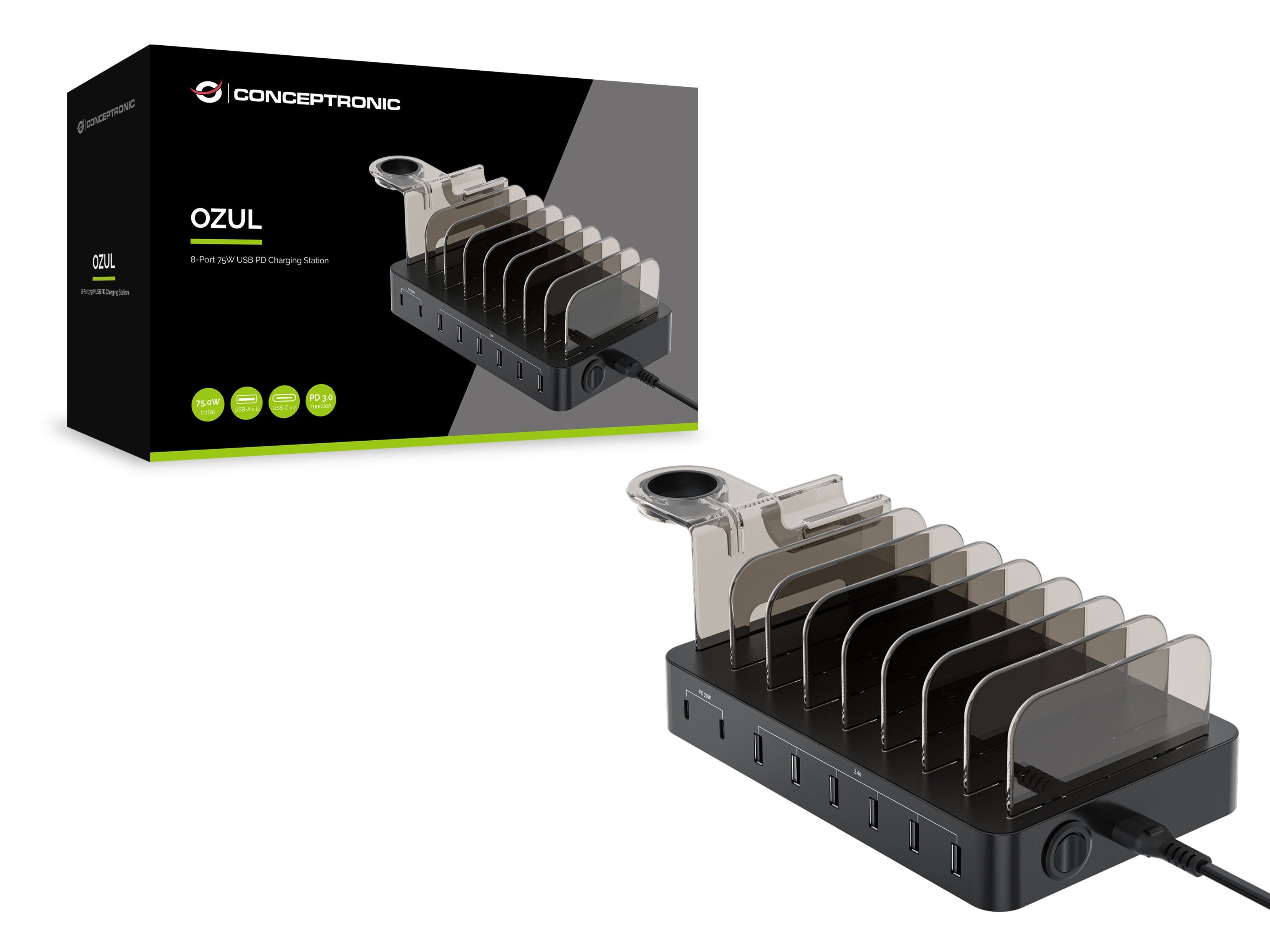 EAN 4015867226612 - Conceptronic OZUL02B cargador de dispositivo móvil Universal Negro Corriente alterna Interior imagen 4