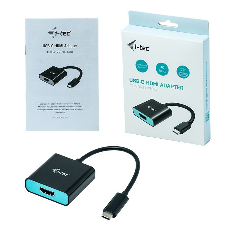 EAN 8595611702990 - i-tec C31HDMI60HZP adaptador de cable de vídeo 0,15 m USB Tipo C Negro, Turquesa imagen 4