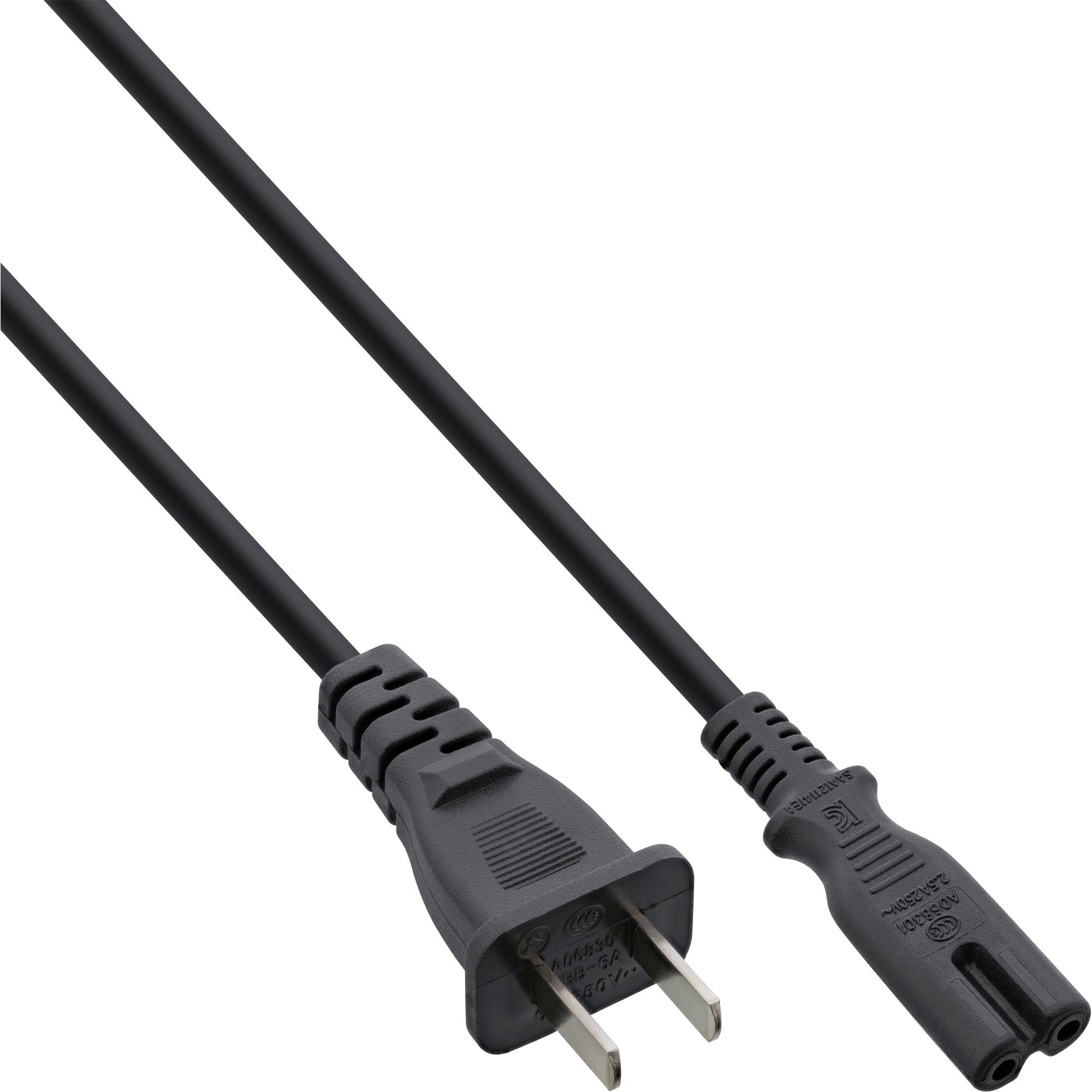 Cable De Alimentación Inline Enchufe De China A Euro8 Iec-C7, Negro, 1,8 M