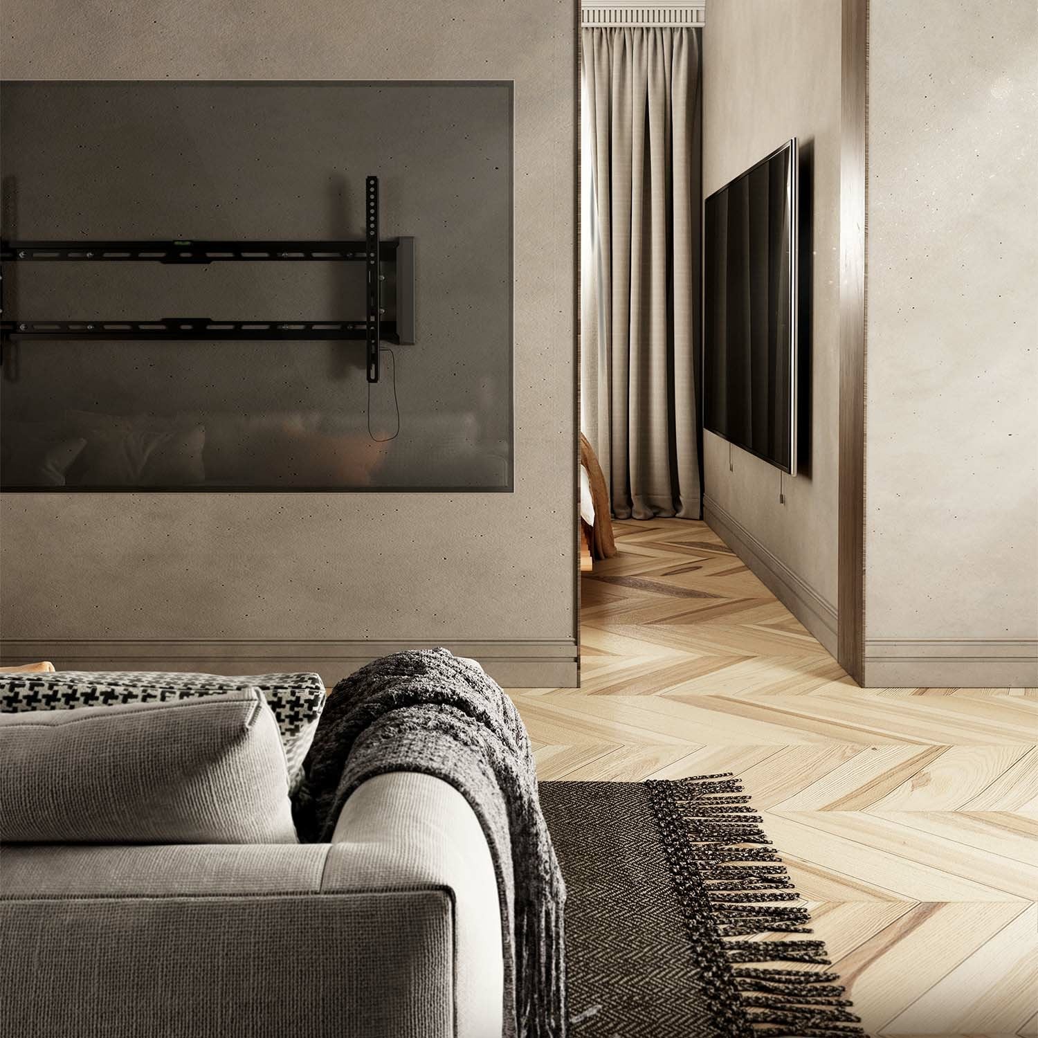 Aisens Soporte Eco Inclinable Para Monitor/Tv 75kg De 43-90, Negro