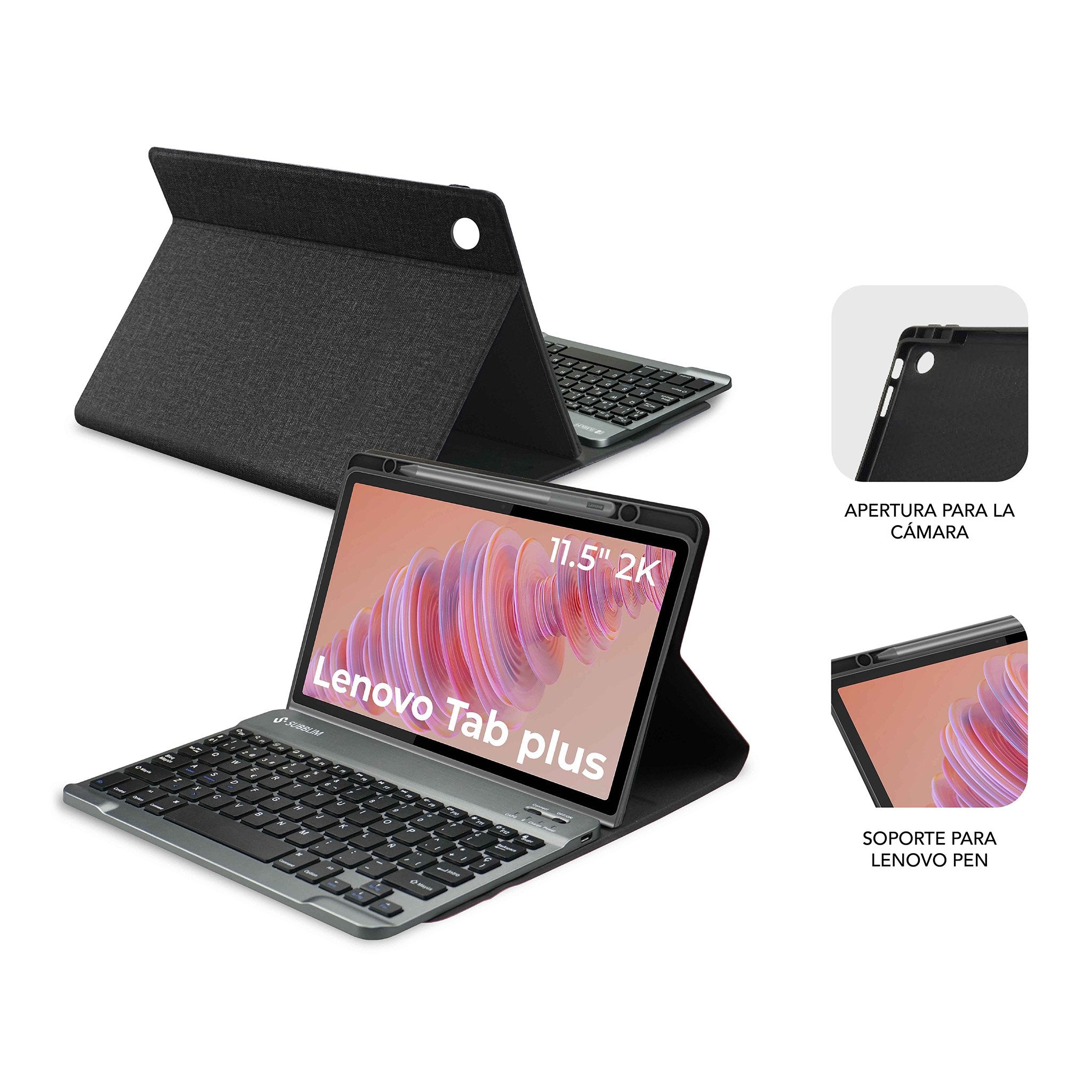 EAN 8436586743727 - SUBBLIM SUBKT3-BTL330 teclado para móvil QWERTY Español Bluetooth Negro imagen 11