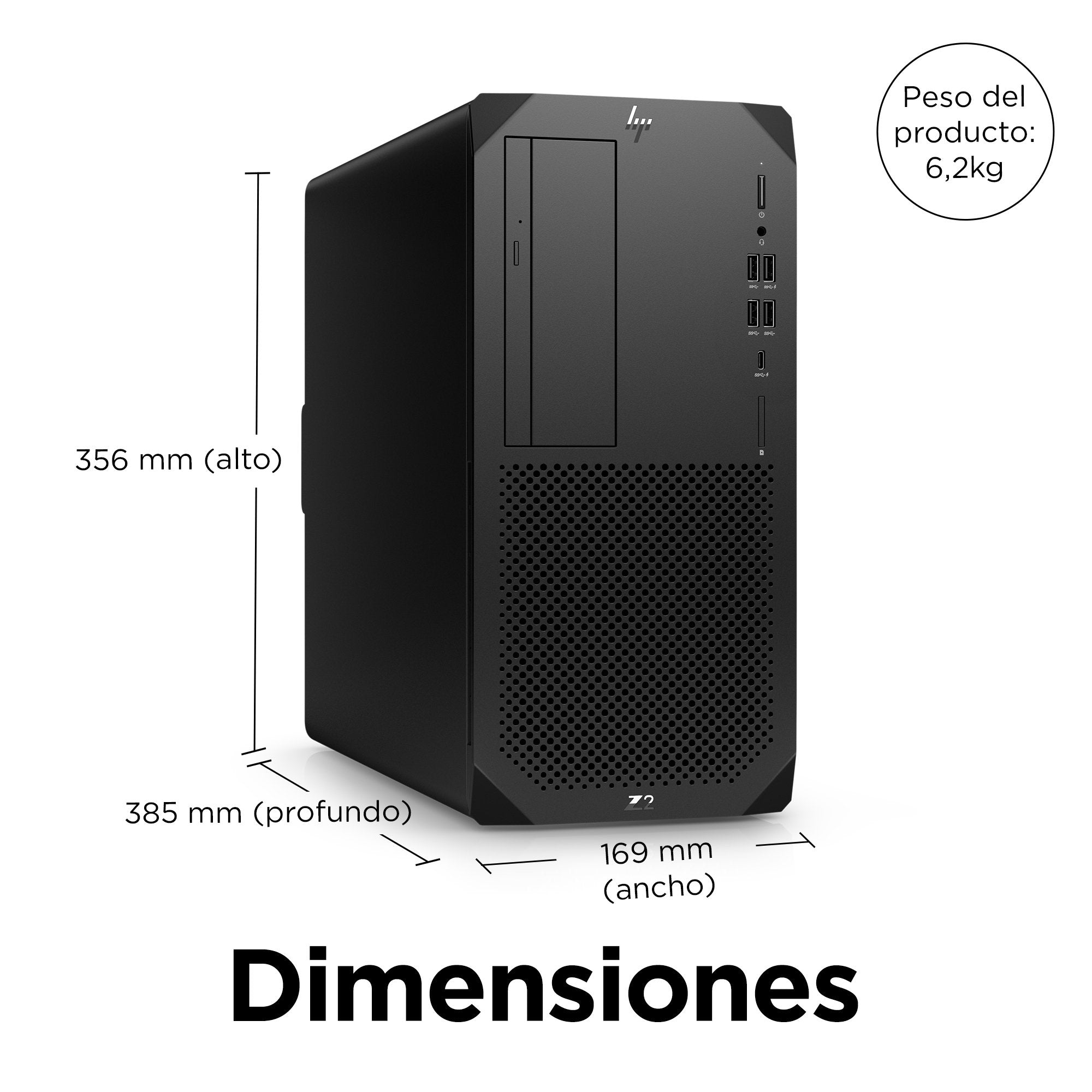 EAN 198122988556 - HP Z2 G9 Intel® Core™ i7 i7-14700K 32 GB DDR5-SDRAM 1 TB SSD Windows 11 Pro Torre Puesto de trabajo AI Wor imagen 3