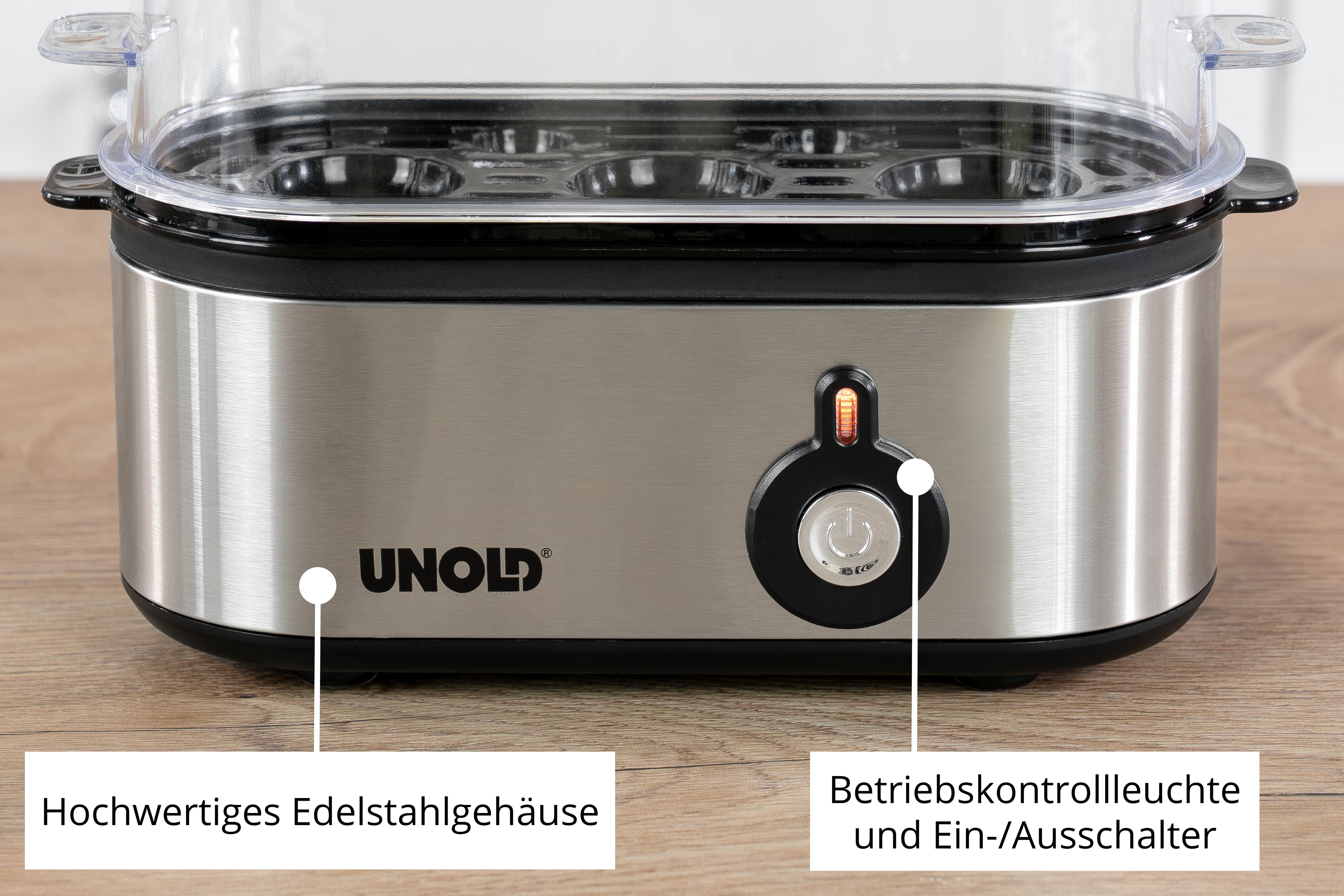 EAN 4011689386107 - Unold 38610 cuecehuevos 3 huevos 210 W Acero inoxidable imagen 5