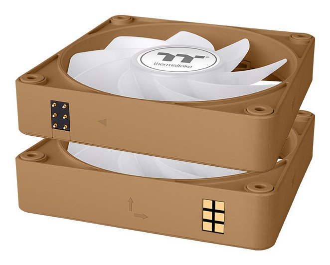 Ventilador De Refrigeración Para Pc Thermaltake Ct140 Ex Reverse Argb Sync, Color Arena Grava, Marrón, Paquete De 3, 140 Mm Cl-F228-Pl14gs-A