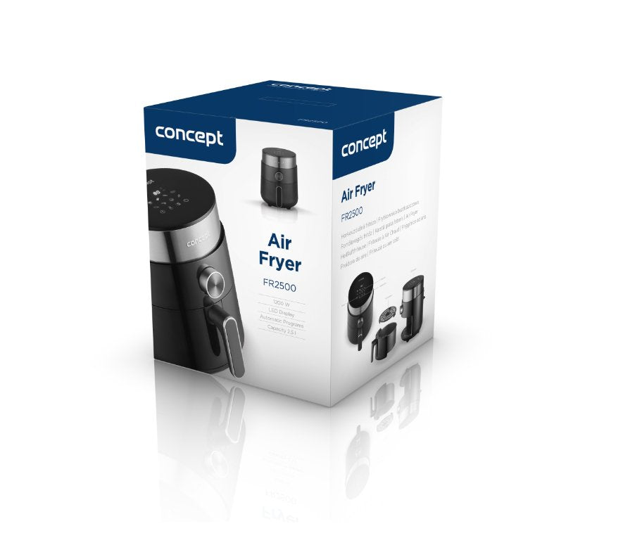 Freidora De Aire Concept Fr2500 Sencillo 2,5 L 1200 W Caliente Negro