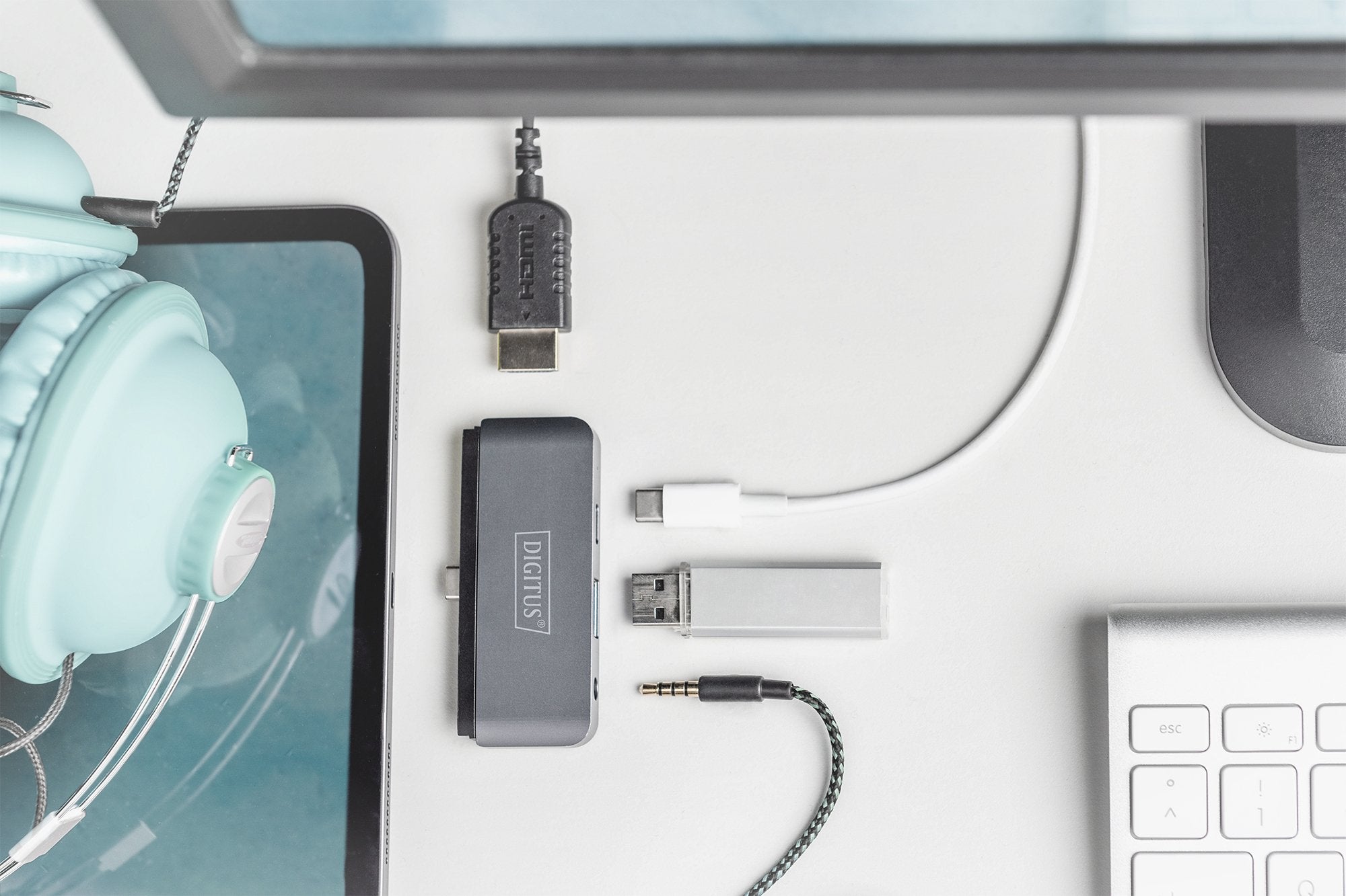 EAN 4016032472537 - Digitus DA-70893 base para portátil y replicador de puertos USB 3.2 Gen 1 (3.1 Gen 1) Type-C Gris imagen 3