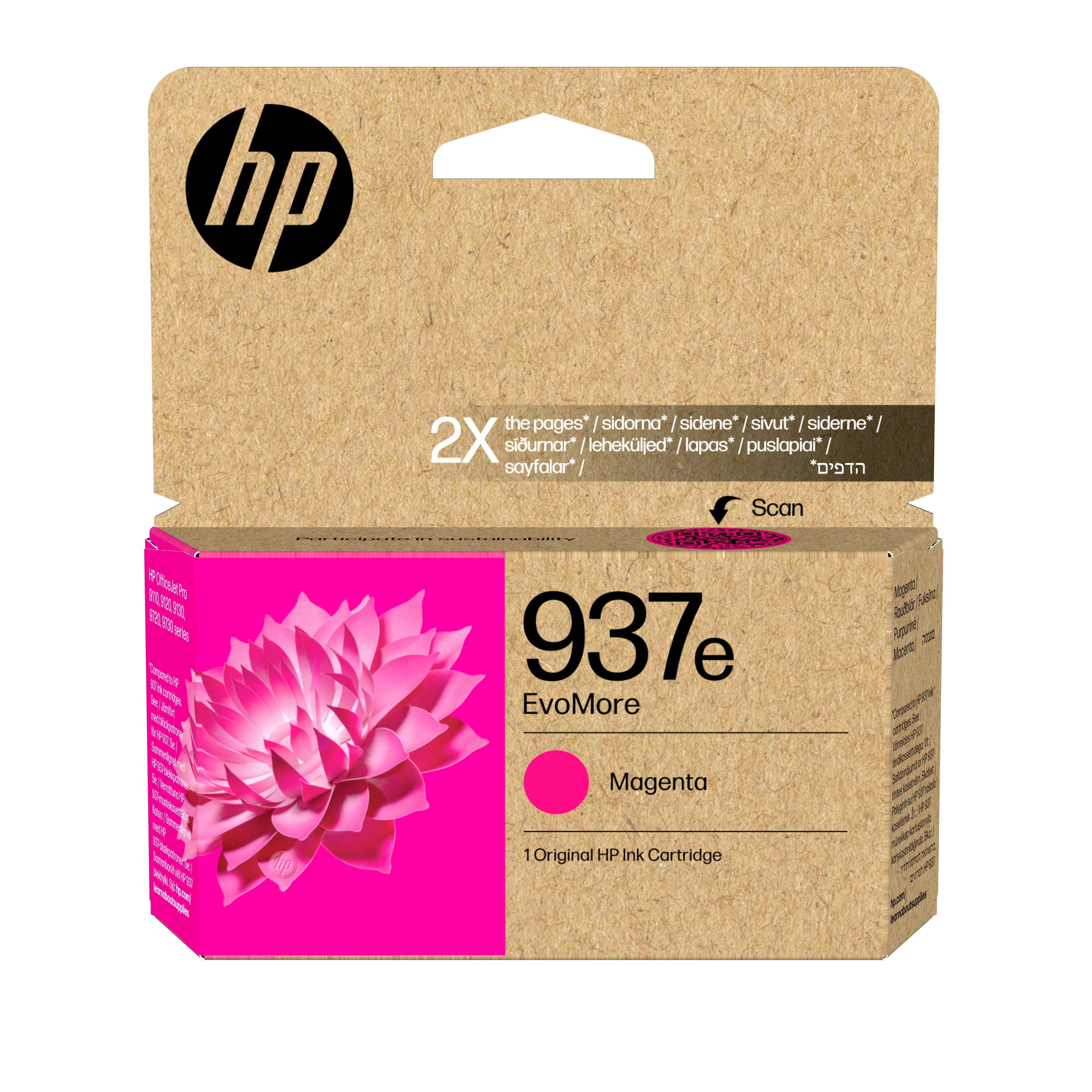 EAN 0199764688118 - HP 937e EvoMore Magenta Original Ink Cartridge cartucho de tinta 1 pieza(s) Alto rendimiento (XL) imagen 1