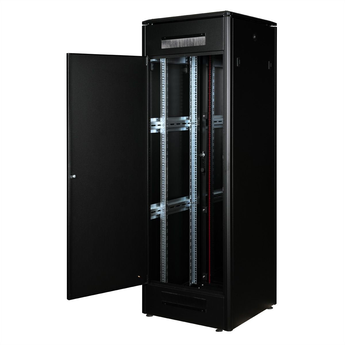 Roline 19-Zoll Netzwerkschrank Pro 36 He, 600x800 Bxt Glastr Schwarz