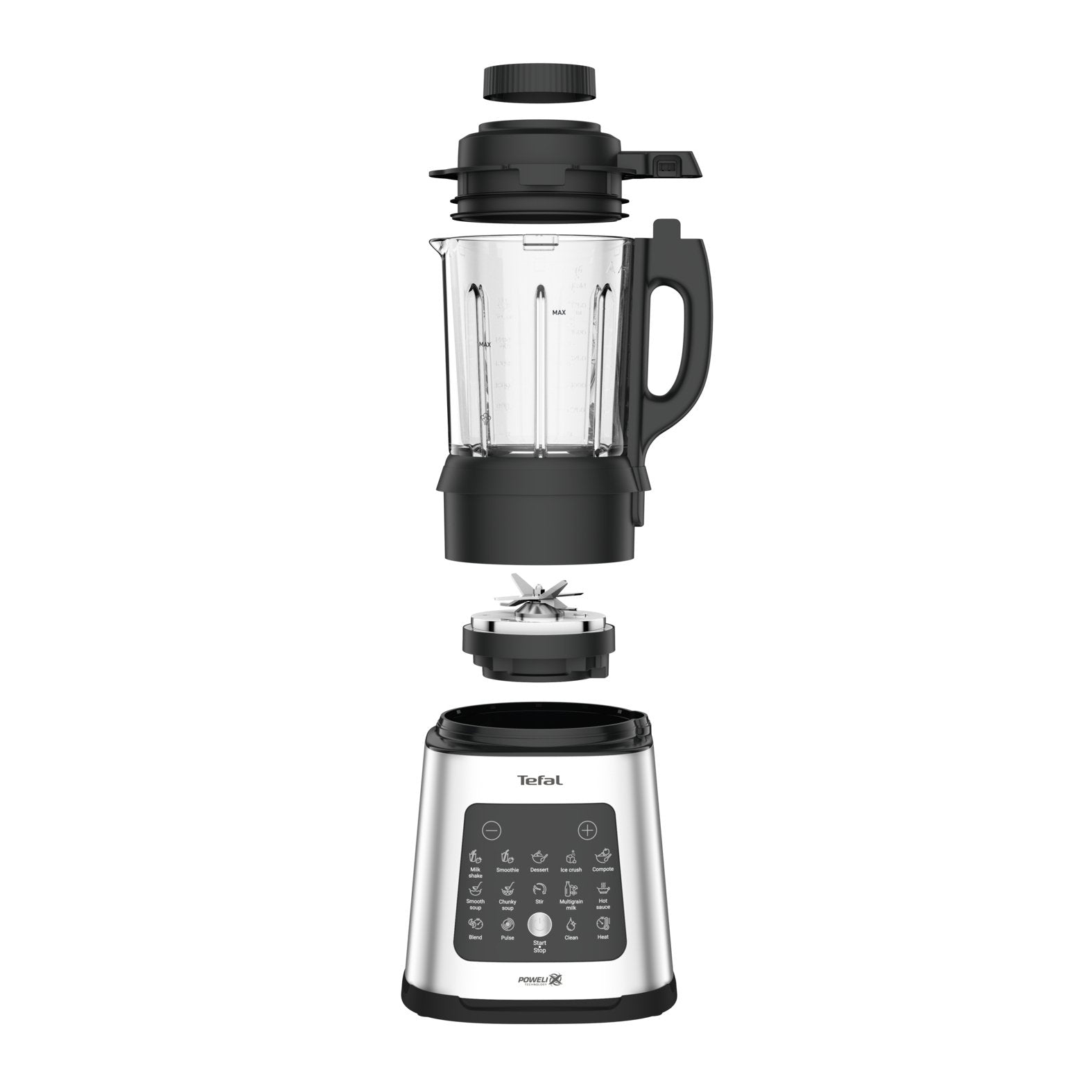 EAN 3016667246306 - Tefal Perfectmix Cook BL83SD 1,75 L Batidora de vaso 1400 W Negro, Acero inoxidable imagen 3