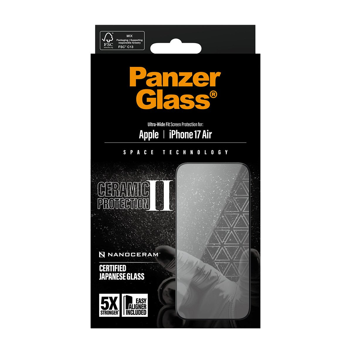 EAN 5715685026645 - PanzerGlass ® Ceramic II Screen Protector iPhone 17 Air | Ultra-Wide Fit w. EasyAligner Protector de pant imagen 3