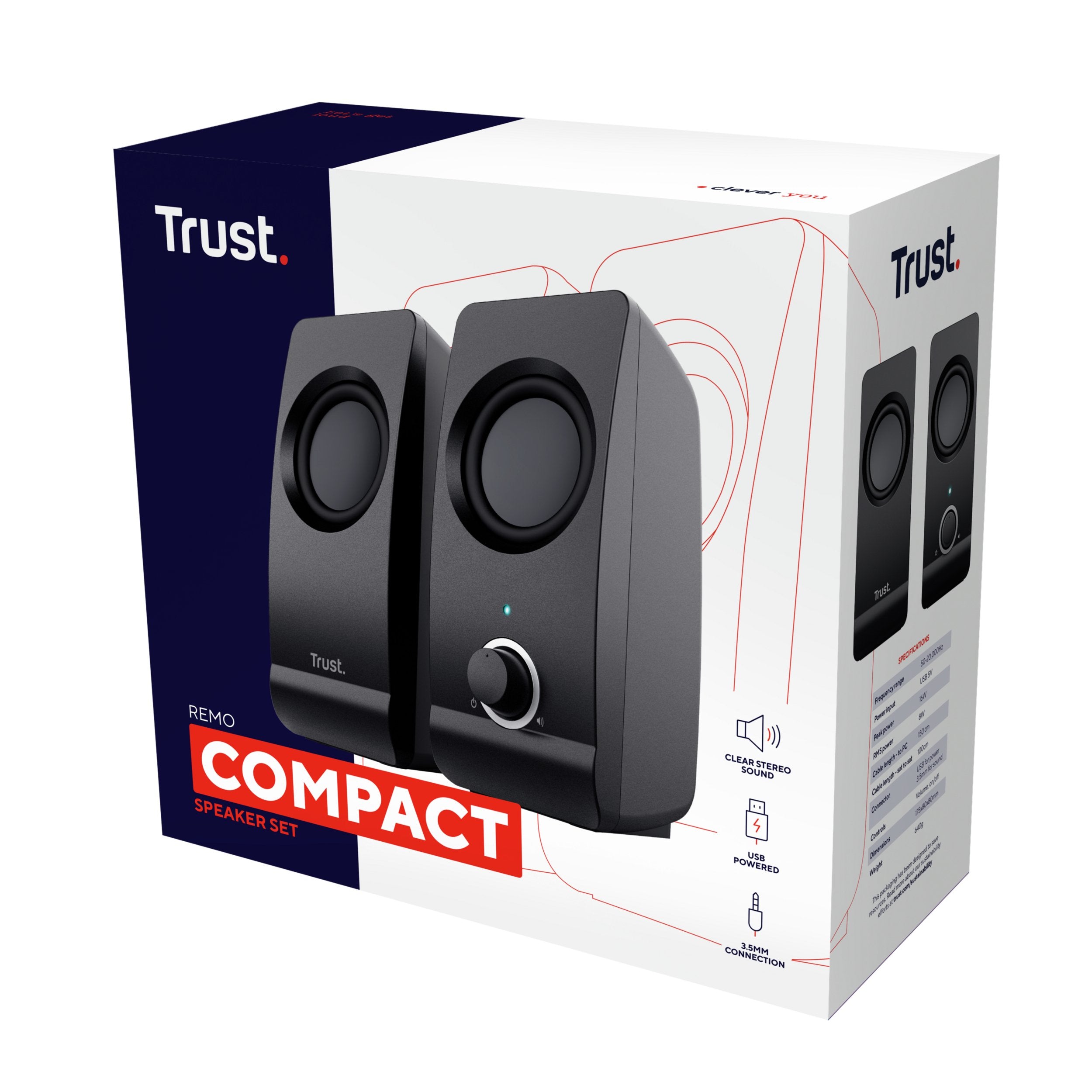 EAN 8713439175950 - Trust Remo 2.0 De 1 vía Negro Alámbrico 8 W imagen 5