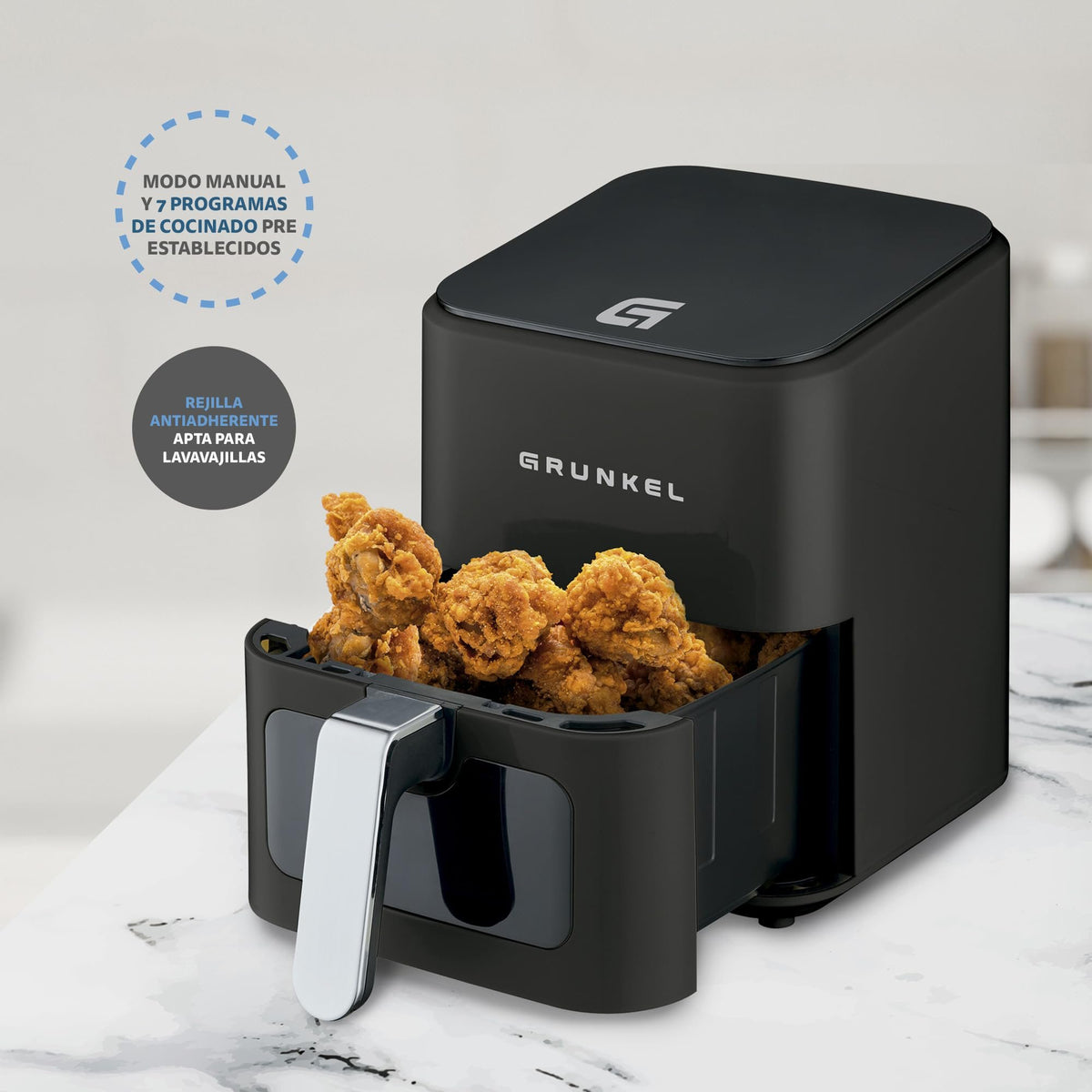EAN 8426156017761 - Grunkel BLACKEASYFRYER freidora Sencillo 4 L Independiente 1200 W Freidora de aire caliente Negro imagen 8