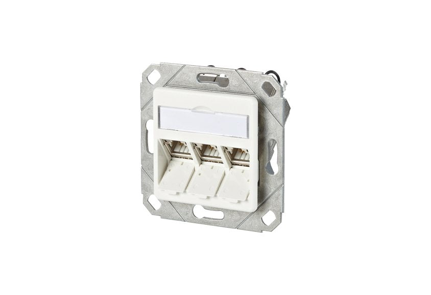 Caja De Conexiones Btr Módulo Iso / Iec Cat.6a 3 Puertos 180 ° M Upk Rw