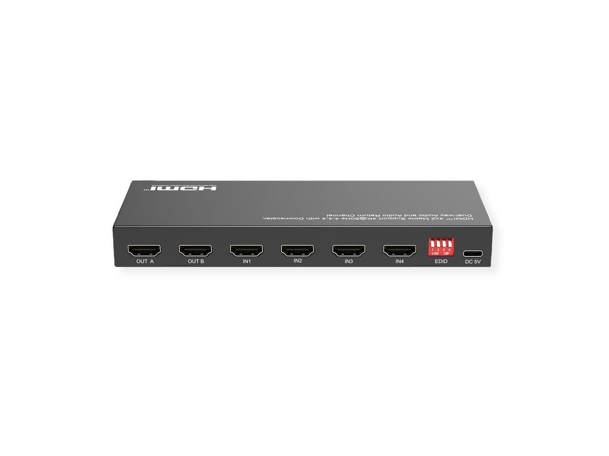 Value 4k Hdmi Matrix Switch, 4 X 2, Mit Fernbedienung