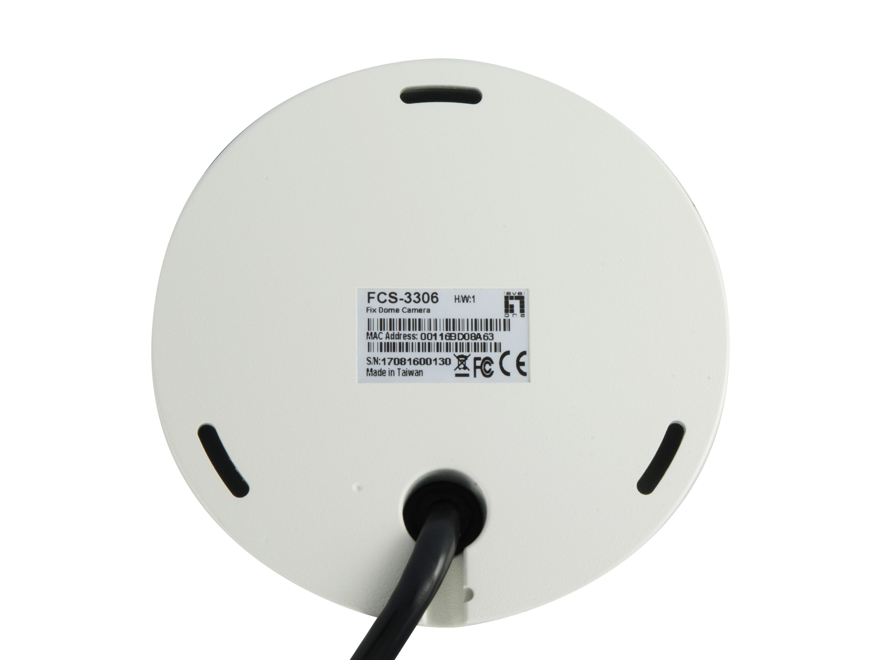 Levelone Ipcam Fcs-3306 Dome Out 3mp H.265 Ir 13w Poe