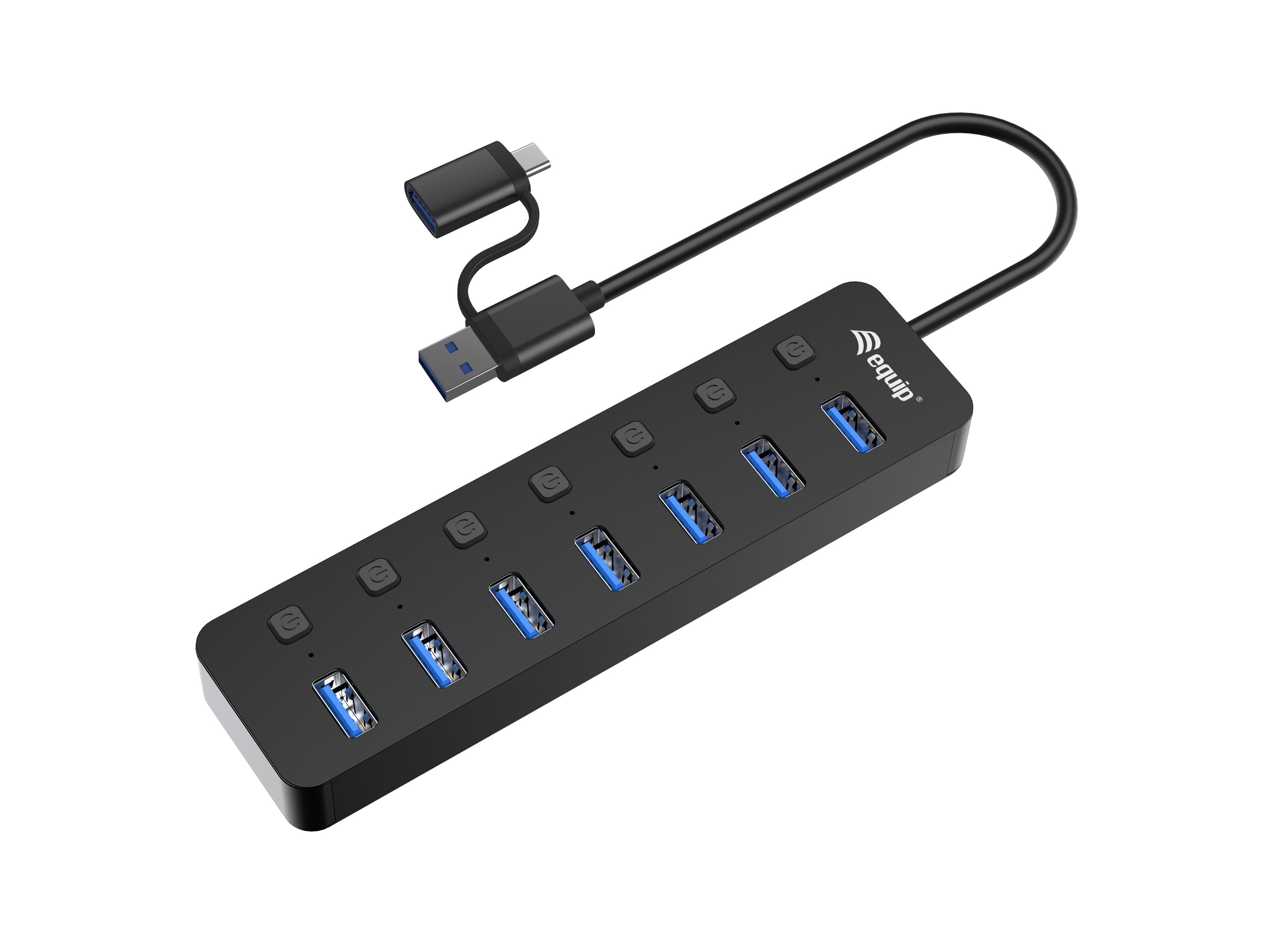 EAN 4015867235744 - Equip 128965 hub de interfaz USB 3.2 Gen 1 (3.1 Gen 1) Type-A 5000 Mbit/s Negro imagen 1