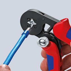 Alicates Para Engarzar Autoajustables Knipex 180 Mm, Paquete De Autoservicio