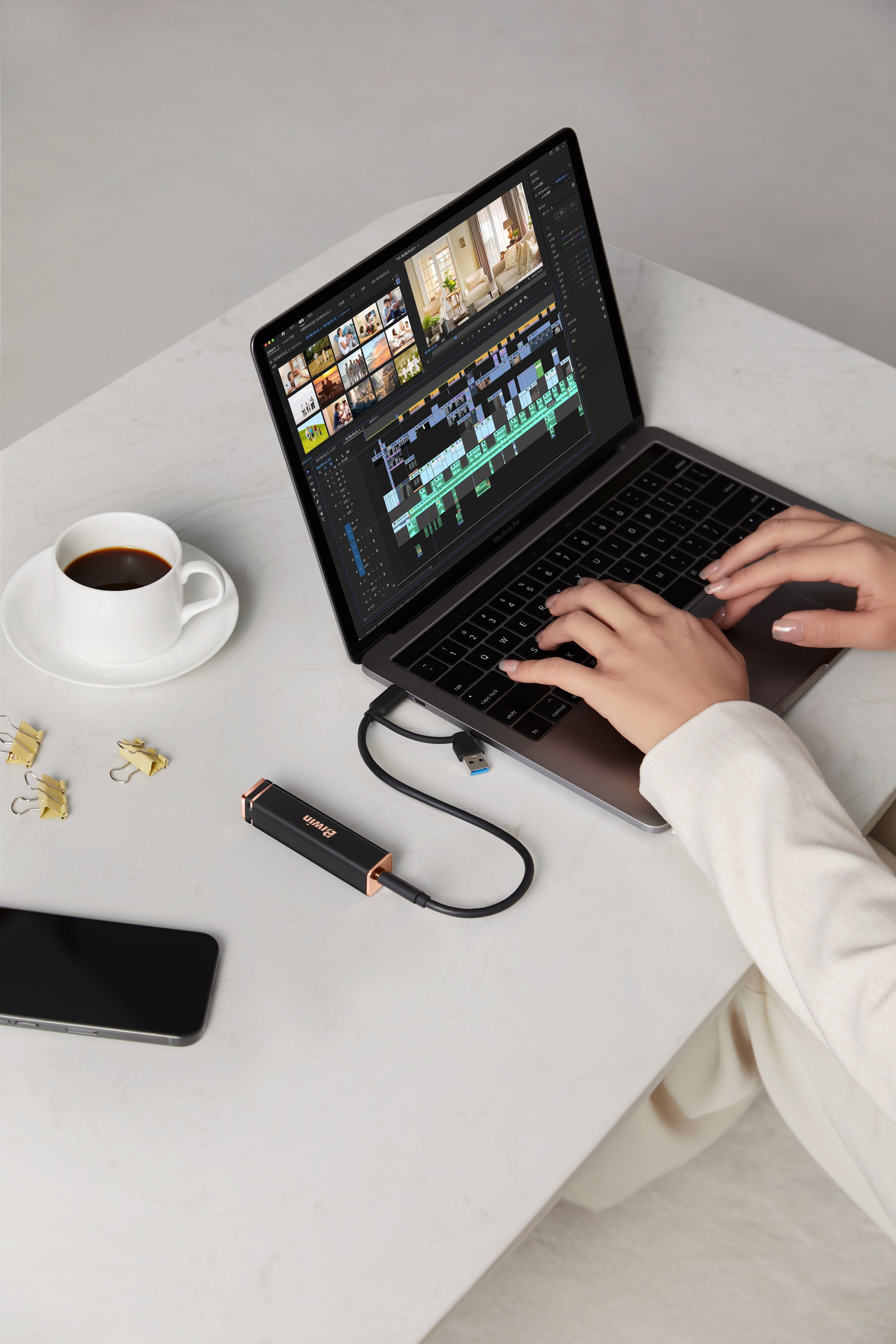 EAN 6955914623071 - Biwin PD2000 4 TB USB Tipo C USB 3.2 Gen 2x2 Oro imagen 11