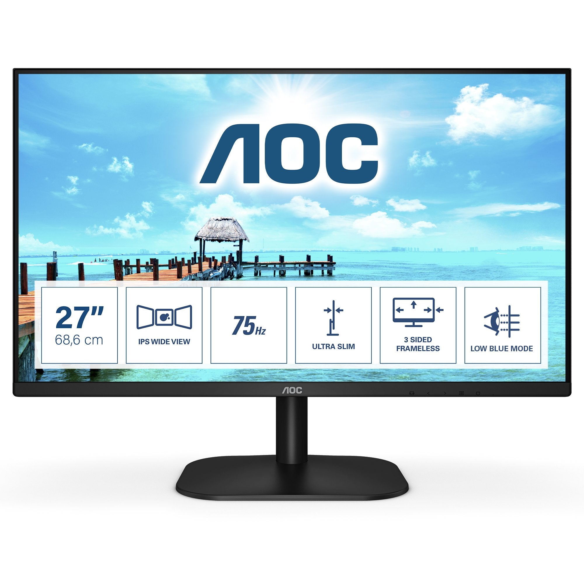 EAN 4038986187183 - AOC B2 27B2H/EU pantalla para PC 68,6 cm (27") 1920 x 1080 Pixeles Full HD LED Negro imagen 1