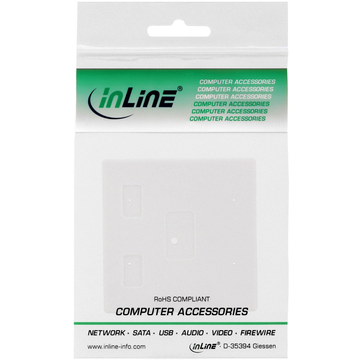 Caja De Montaje En Superficie Inline Para Keystone 2x Rj45, Blanco