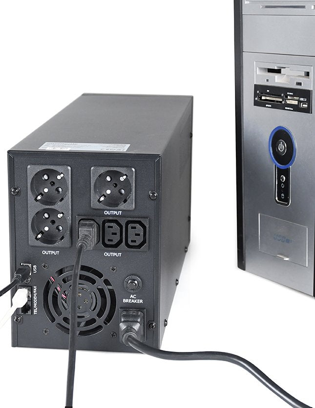 EAN 8716309124744 - Gembird EG-UPS-036 sistema de alimentación ininterrumpida (UPS) Línea interactiva 3 kVA 1800 W 6 salidas imagen 4