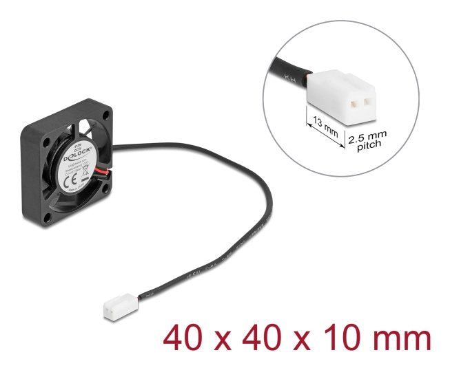EAN 4043619672868 - DeLOCK 67286 sistema de refrigeración para ordenador Carcasa del ordenador Ventilador 4 cm Negro 1 pieza( imagen 3