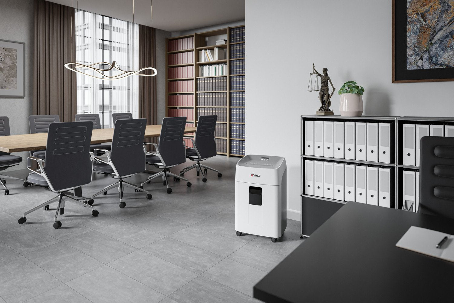 Dahle Deskside 504p Destructora De Papel Manual - Microcorte P-5 - Destruye Hasta 15 Hojas - Capacidad De La Papelera