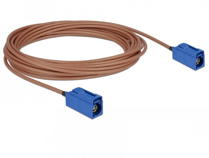 EAN 4043619896660 - DeLOCK 89666 cable coaxial RG-316 5 m FAKRA C Azul, Marrón imagen 1