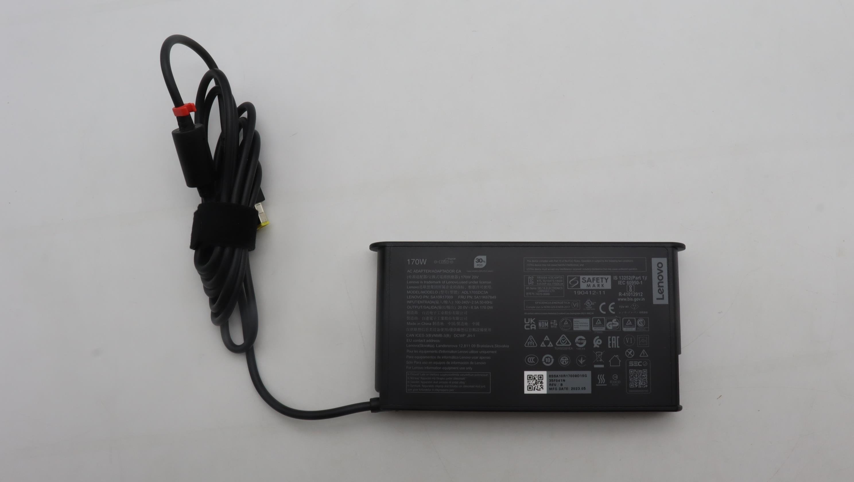 Lenovo Cargador 20v 8.5a 170w Con Cable Alimentación Para Lenovo Thinkpad  T440p 5a11k67849