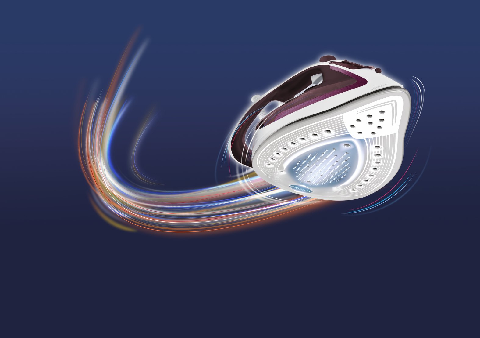 Plancha Tefal Easygliss Plus Fv 5714 De Vapor Blanco/Morado Fv 5714