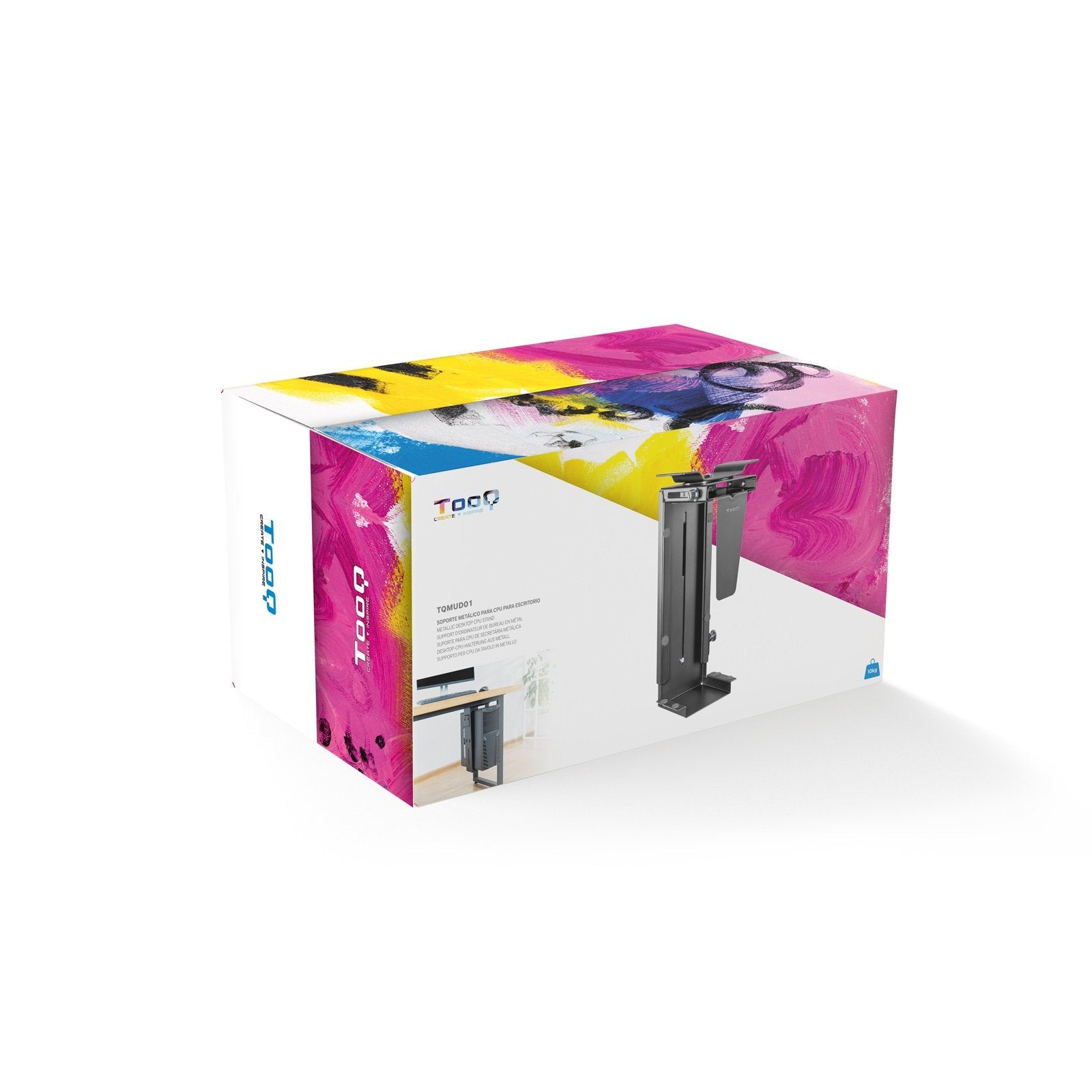 Tooq Soporte De Escritorio/Pared Para Cpu - Peso Max 10kg - Angulo De Giro 180º - Negro