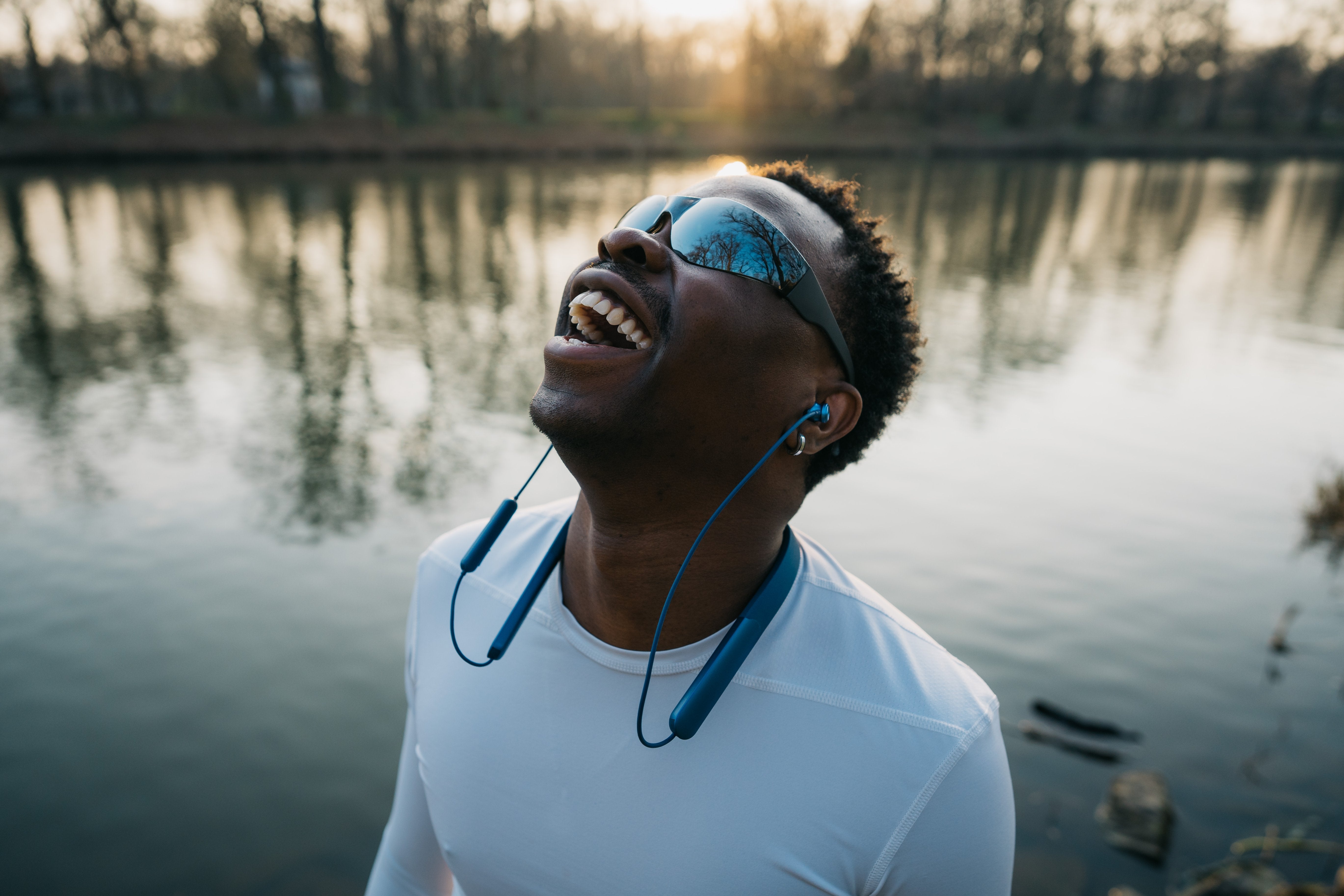 Trusound Pro Neckband Earbuds, Blue